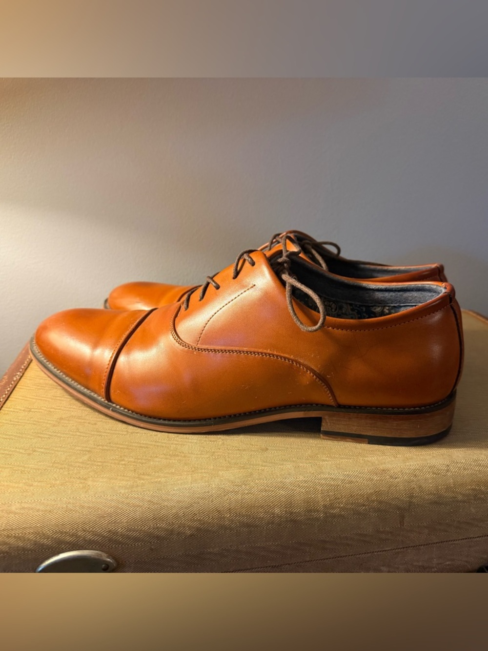 Bruno Marc Men Leather Dress Shoes Lace-up Business Oxford Shoes